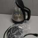 OVENTE Electric Kettle, 1.5L Borosilicate Glass Countertop Water Heater and Boiler for Coffee or Tea, BPA-Free, Auto Shut-Off, Boil-Dry Protection, Removable and Washable Spout Filter, Black KG83B (1.6 Quarts)