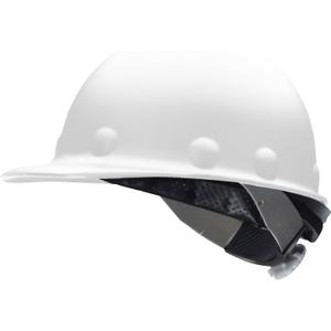 Fibre-Metal by Honeywell P2HNSW01A000 Super Eight Swing High Heat Fiber Glass Cap Style Hard Hat, White, Medium