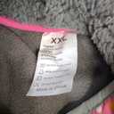 Doglay Dog Coat, Waterproof Dog Jacket Pet Winter Coat for Cold Weather with Thicken Furry Collar, Reflective Puppy Winter Jacket Warm Fleece Lining for Pets, 2XL (Chest: 27.56-38.58", Back: 23.62"), Pink Flower