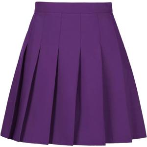 Mini Pleated Skirts for Women Purple High Waisted Skater Tennis Outfits Women's Novelty Skirt with Shorts, Size: L