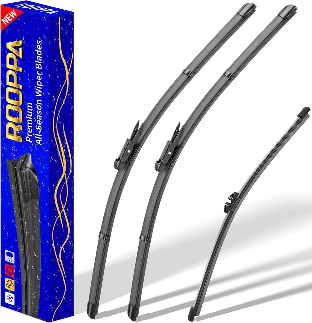 3 wipers Replacement for 2015-2023 Ford Edge, Windshield Wiper Blades Original Equipment Replacement - 28"/28"/15" (Set of 3) Pinch Tap