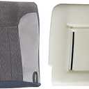 Priprilod Gray Cloth Driver Side Bottom and Foam Pad Cushion Replacement seat Cover Compatible with Dodge Ram 1500 2500 3500 1994 1995 1996 1997