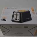 Toastmaster 2-Slice Toaster - Black with Stainless Steel - Kitchen Essential for Sandwich Bread & Breakfast Toast - Toaster with Wide Slots, High Rise Toast Lift & Cool-Touch Exterior