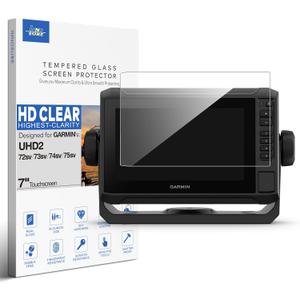 Premium Tempered Glass Screen Protector for Garmin EchoMAP UHD2 72sv 73sv 74sv 75sv Chartplotter 7-Inch Touchscreen Anti Scratch Anti Finger Print (HD Clear) Premium Tempered Glass Screen Protector for Garmin EchoMAP UHD2 72sv 73sv 74sv 75sv Chartplotter 7-Inch Touchscreen Anti Scratch Anti Finger Print (HD Clear)