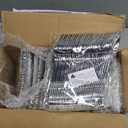 WDF 360 Pieces Silver Plastic Silverware- Disposable Flatware - Heavyweight Plastic Cutlery- Includes 120 Forks, 120 Spoons, 120 Knives for Christmas