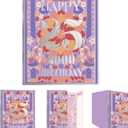 4 x qiqee 2025 25th Birthday Greeting Card, 25 Years Old Birthday Gift Card,Memory Back In 2000Envelope