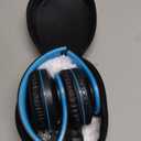 ZIHNIC Bluetooth Headphones Over-Ear, Foldable Wireless and Wired Stereo Headset Micro SD/TF, FM for Cell Phone,PC,Soft Earmuffs &Light Weight for Prolonged Wearing (Black/Blue)