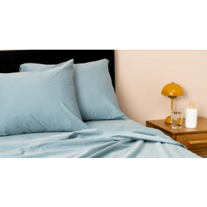 Full Size 4 Piece Sheet Set - Comfy Breathable & Cooling Bed Sheets Set - Hotel Luxury Bedding for Women, Men, Kids, Teens, Boys & Girls - Deep Pockets, Ultra-Soft, Wrinkle Free - Oeko-Tex - 18 Sky Blue