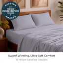 Mellanni Queen Sheets Set - 4 PC Iconic Collection Bedding - Hotel Luxury, Extra Soft, Cooling Bed Sheets - Wrinkle, Fade, Stain Resistant (Queen, Lavender)