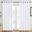 NICETOWN White Room Darkening Curtain 84 inches Long - Grommet Window Treatment Thermal Curtain Sound Reducing Light Blocking Drape for Bedroom/Living Room (1 Panel, W66 x L84)