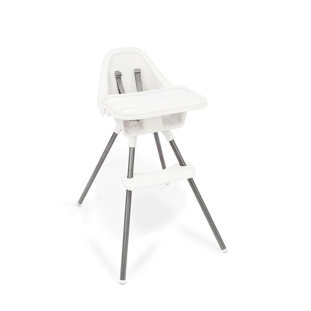 Regalo Baby Basics® High Chair for Babies and Toddlers, Baby High Chair with Removable Oversized Tray & Cup Holder, 5-Point Harness, Easy to Clean Toddler High Chair, White
