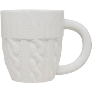 Sweet Water Decor Cream Sweater Coffee Mug, 17oz Ceramic Christmas Mug, Dishwasher & Microwave Safe, Large Holiday Winter Cup for Coffee, Tea & Hot Chocolate, Stocking Stuffer Gifts for Women