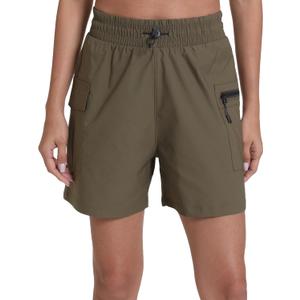 Rrosseyz Women's Hiking Cargo Shorts with Pockets Quick Dry Athletic Gym for Women Exercise Lounge (5" Inseam Olive)