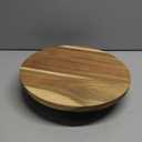 Juvale Round Acacia Wood Cake Stand for Wedding - Wooden Cake Stand for Appetizers and Desserts (12.75 Inches)