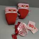 Valentines Day Basket Set Empty Baskets for Gifts Small Woven Basket to Fill with Gift Bag Bow and Greeting Card for Valentines Wedding Party Decor Baby Shower, 12 x 8 x 5.5 Inches, Pack Of 2