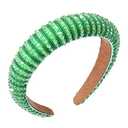 vokone St Patricks Day Headband Bejewelled Crystal Beaded Padded Headband Statement St Patricks Day Costume Headwear Hair Accessory