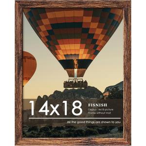 14x18 Picture Frame, Classic Brown Poster Frame, 1 Pack