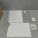 2 Pack Clear Acrylic File Holder Wall Mount Self Adhesive, Legal Size Hanging Paper Organizer, Wall Pocket File Holder Storage for Letter Folder Brochure Magazine Bookshelf Literature Display (13 x 9.5 in, White)