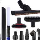 11 PCS Universal 1 1/4 Inch Vacuum Attachments Kit for Shop Vac Accessories with Vacuum Brush Attachments, Flexible Crevice Tool, Hose Adapters for 2 1/2" to 1 1/4" and 1 7/8" to 1" Hoses