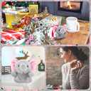 3 Pcs Christmas White Elephant Gifts for Women Elephant Coffee Mug Plush Doll Keychain and Bracelet with Inspirational Card Christmas Holiday Birthday Gift for Women Man Animal Lover