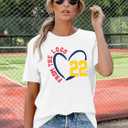 Women Basketball Shirt The Logo 22 Basketball Player Tee Basketball Mom Shirts Basketball Lover Gifts Tops (L)