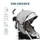 Baby Delight | Swerve Stroller | Lightweight | for Travel & Everyday | Multi-Position Recline | Compact Fold | Extra Storage | Grey
