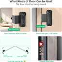 Blink Video Doorbell Mount, Anti-Theft Door Mount for Blink Doorbell (Newest Model), No Drill Weatherproof Design Door Bell Kit for Home Rentals - Easy to Install & No Sensor Blocking (Black)