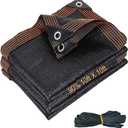 90% Shade Cloth for Garden, 10ft x 10ft Outdoor Shade Fabric Mesh Tarp with Grommets, UV Resistant Sun Shade Netting for Plants, Pergola Cover, Patio, Privacy Fence, Backyard, Greenhouse