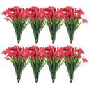Artificial Flower Heads, Plastic Fake Plants Hydrangea Faux 24pcs