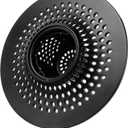 MFTEK Drain Hair Catcher Tub Drain Protector, Stainless Steel Bathtub Shower Drain Hair Stopper Strainer Trap for Shower Bathroom Sink to Catch Hair , Black 
