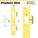 Door Strike Plate Reinforcement Plate for Exterior Interior Door Deadbolt Fix Door Frame Door Jamb, Latch Reinforcement Plate Security Striker for Use with 5-1/2 to 6 Hole, Steel, Brass, 1 Pack