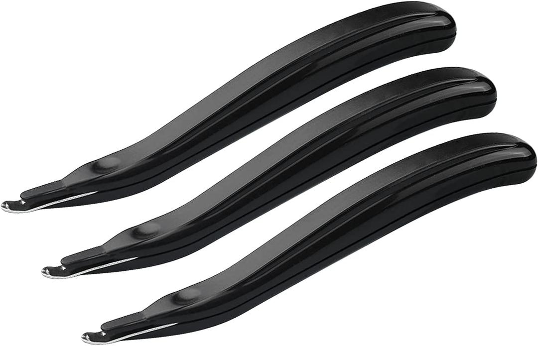 ZZTX 3 PCS Professional Magnetic Staple Remover Puller Rubberized Staples Remover Staple Removal Tool for School Office Home Black