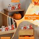 Zenymb 4 Pcs Fall Decorations for Home, Rustic Farmhouse FALL Signs Centerpieces, Autumn Decor Block Set for Thanksgiving Harvest Tiered Tray, Mantel & Table Decor