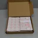 Pipilo Press Thank You Cards Baby Shower - 60 Pack, 4 x 6 In, Pink Clothesline - Blank Interior & Stickers - Bulk Baby Girl Thank You Cards with Envelopes