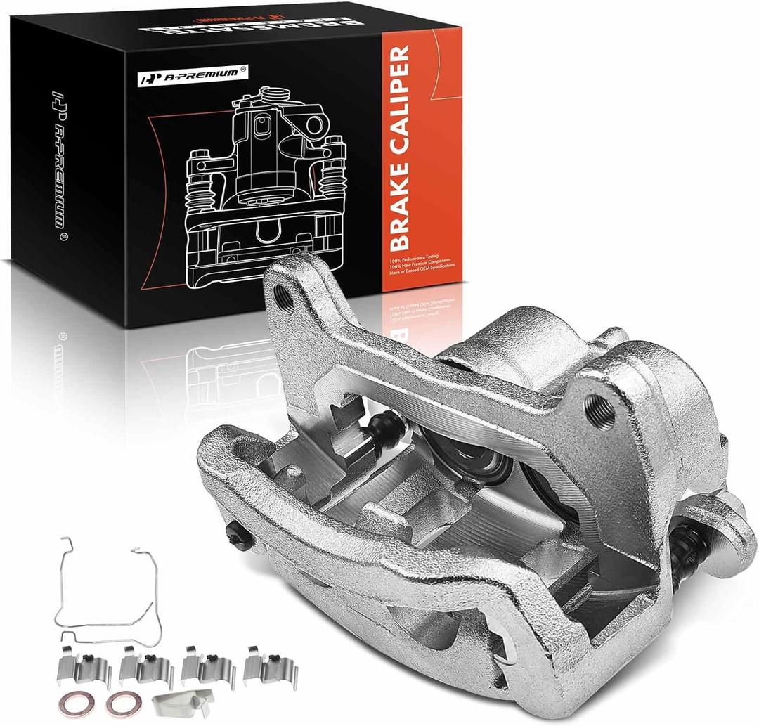 A-Premium Disc Brake Caliper Assembly with Bracket Compatible with Select Mazda Models - CX-5 2021, CX-9 2016-2021, L4 2.5L - Front Right Passenger Side