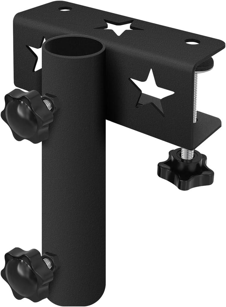 BSWAN No Drilling Side Flag Pole Mount Kit for Truck Bed,Universal Pickup Truck Heavy Duty Flagpole Holder Fit Up to 1.4" Flag Pole
