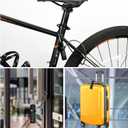 Combination Cable Lock with 3 Interchangeable Steel Braided Cables, Security Cable Lock for Small Bikes, File Cabinets, Luggage, Fence, Refrigerator Door (Black)