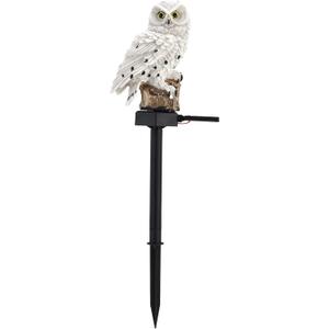 Fafeicy Solar Owl Lawn Light Decorative LED Lamp for Outdoor Garden Landscape White (2397980)