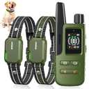 Jugbow Dog Shock Collar - 4200FT Dog Training Collar with Remote, IPX8 Waterproof Electric Dog Collar with 4 Training Modes, Security Lock, Rechargeable eCollar for 10-120lbs Dogs(Green 2 Pack)