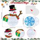 Tioncy 24 Set Winter Craft Kits Christmas Snowman Coaster Crafts Winter Snowflake DIY Holiday Cup Coasters Kits Ideal for Family Fun Holiday Party Supplies Christmas Gifts for Adults