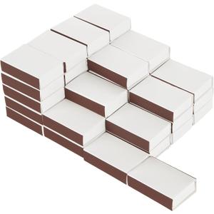 100 Pcs Blank Matchboxes 2.24 x 1.42 x 0.59 Inch White Small DIY Match Boxes Bulk Matches Storage Containers for Guests Bridal Baby Shower Graduation(No Matches Included)