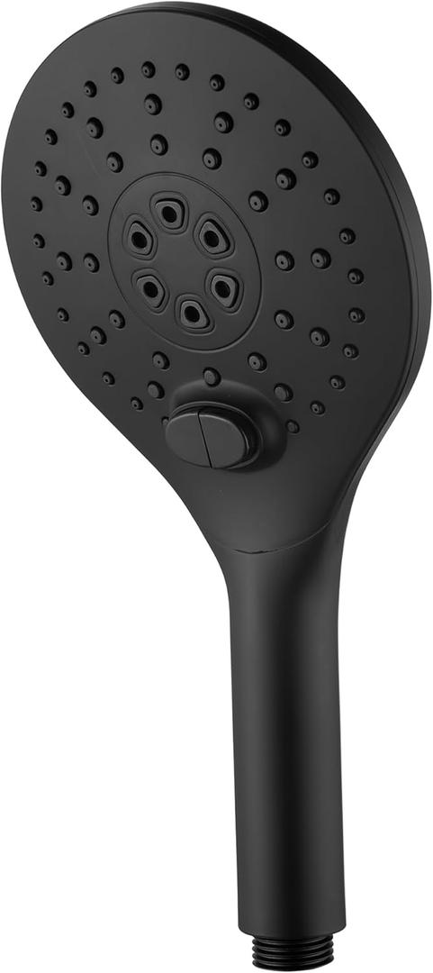 KPW Shower Head Detachable Handheld Matte Black 3 Spray Modes High Pressure Showers