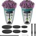 Adjustable Height Plant Risers for Pots Indoor & Outdoor 2 PCS , 12-21" Height, 6/8/10" Base - Iron Rise Plant Fillers Risers for Tall, Square, Round, Tapered Planters