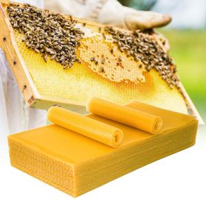 30 Pcs Beeswax Sheets, Bee Hive Frames and Wax Foundations Beeswax Honeycomb Sheets for Beekeeping Candle Making