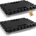 2 Pack Furniture Dolly, Upgrade Dolly Cart with 4 Wheels, 16In-11In Single 155 LBS and Double-Pack 500 LBS Capacity, Small Portable and Connectable Moving Cart