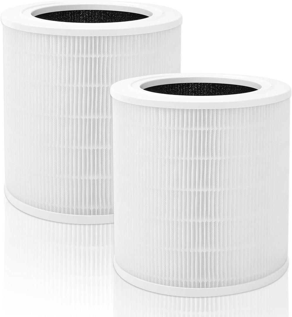 A2001 Replacement Filter Compatible with A2001 air Purifier, 3-in-1 High efficiency activated carbon Filter, 2PACK, White
