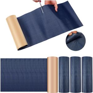 2 Rolls Pool Patch Repair Kit 8 x 39 Inch Self Adhesive Swimming Safety Cover Patch Kit Pool Cover Repair for Inground (Classics,Dark Blue)