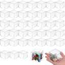 Telooco 40 Pcs Clear Acrylic Box 2.2 x 2.2 x 2.2 Inch, Plastic Square Cube Display Boxes Candy Containers, Small Acrylic Box with Lid Stackable for Storage Candy Pill Earring Jewelry Gifts