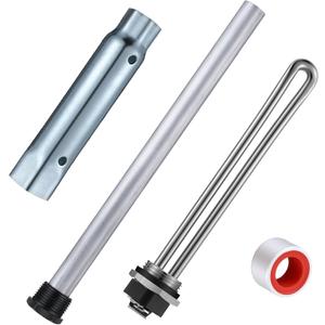 Saillong 4 Pieces RV Water Heater Elements Include 1 Anode Rod 1 Electric Heater Element 1 Dual Hex Wrench and 1 Tape Replacement Kit Compatible with Suburban RV Parts