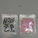 Chuyau 52PCS Iron on Letter Patches Black and Pink Letters A-Z Embroidered Applique Patches for Clothes Dress Hat Jackets Socks Jeans Bag Shoes, Pack of 2